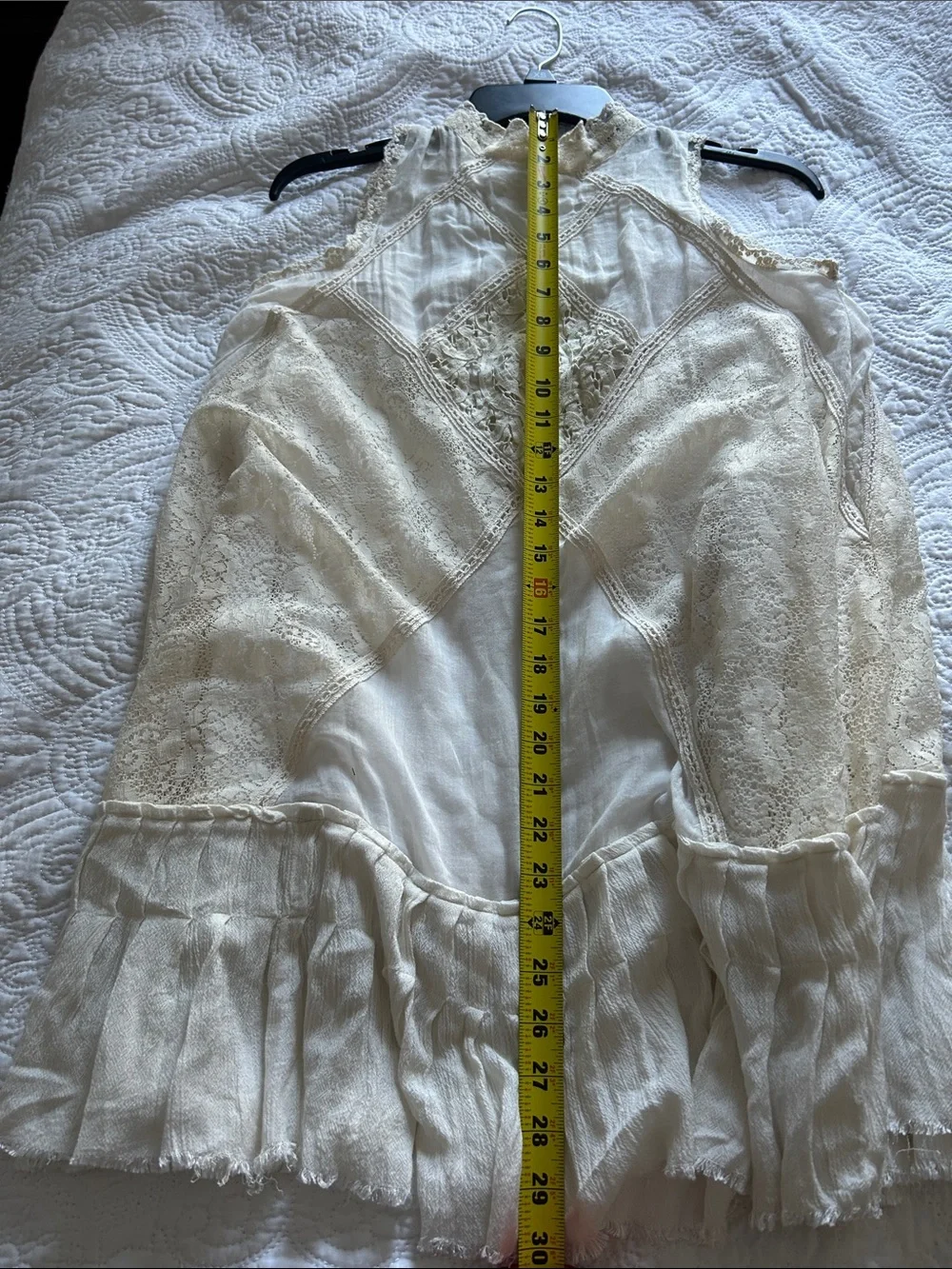 Free People Cream AngelLace Halter Mini Dress Size XS
